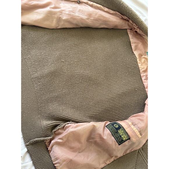 Canda Vintage Men's Cowhide Suede Leather Knit Jacket Brown Size Large C&a Rare - Picture 5 of 8